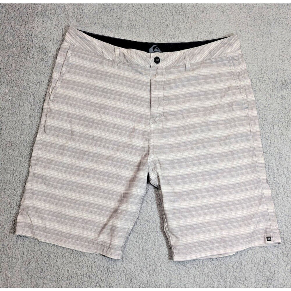 Quiksilver Amphibian Hybrid Shorts Mens 38 Gray Stretch Quick Dry Chino Surf